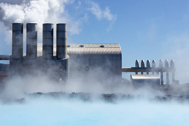 Geothermal Power Plant Svartsengi geothermal power plant in Iceland. iceland image horizontal color image stock pictures, royalty-free photos & images