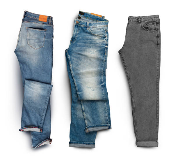 istock Set Blue and Grey jeans isolated on white background 1479495254