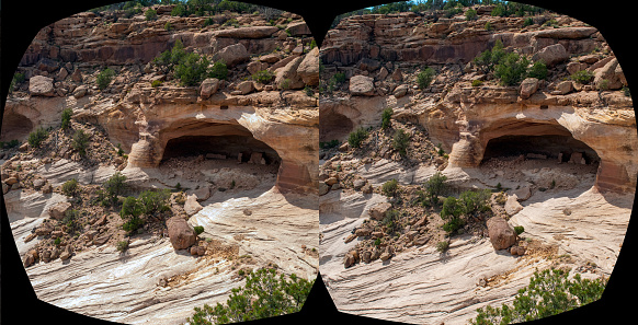 Top view of the canyon in the Colorado plateau.