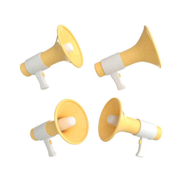 istock 3d rendering loudspeaker, megaphone. Service for influencer advertising concept. Set on white background 1479509158