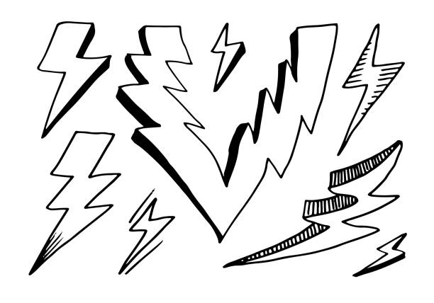 istock set of hand drawn vector doodle electric lightning bolt symbol sketch illustrations. thunder symbol doodle icon . 1479513071