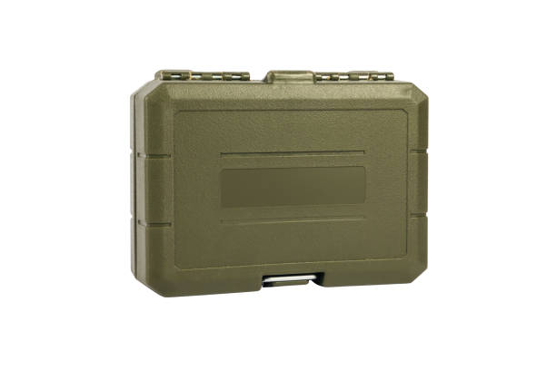 istock Khaki tool case. Khaki Weapon case isolated on white background. 1479516617