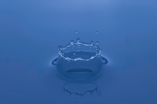 3D water drop on white isolated with clipping path