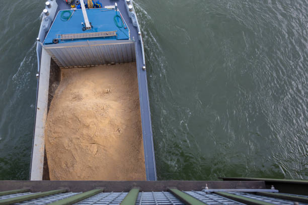istock Top view onto a part of a river barge 1479523273