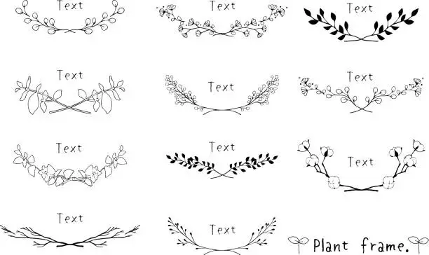 Vector illustration of Plant frame, one point.