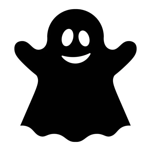 Vector illustration of Simple illustration of scary ghost monster for Halloween day