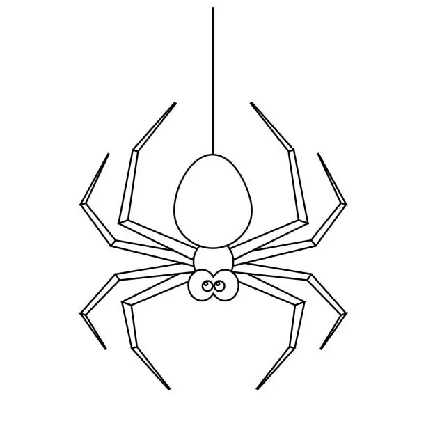 Vector illustration of Simple illustration of spider for Happy Halloween Day