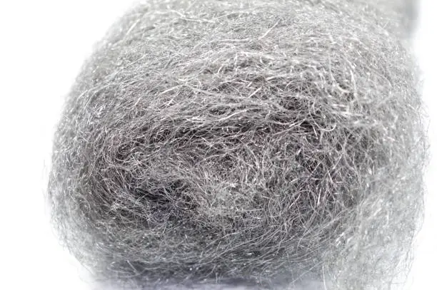 Steel wool used in household cleaning