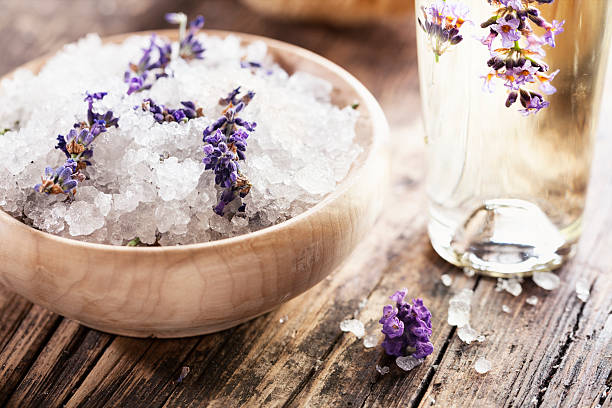 istock aromatherapy lavender bath salt and massage oil 147953358