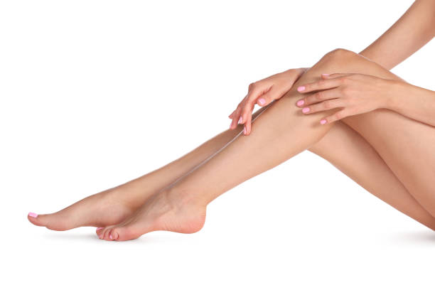 istock Woman with beautiful long legs on white background, closeup 1479536861