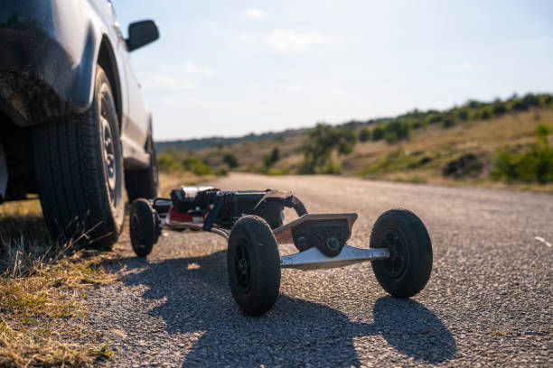 istock Electric mountainboard at sunset. 1479551666