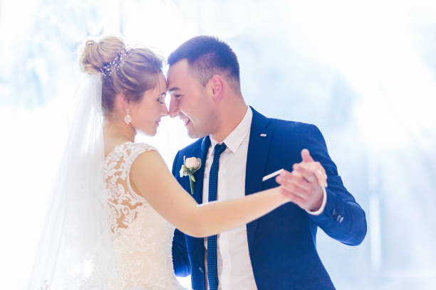istock gorgeous newlyweds dance a wedding dance. restaurant hall with l 1479554611