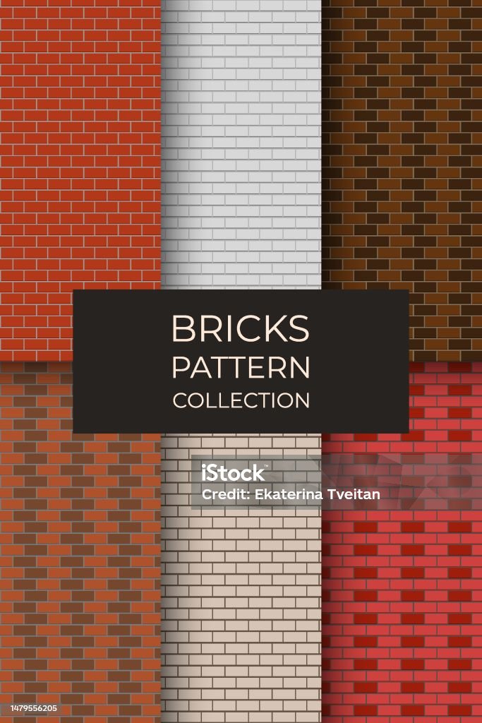 Brick Pattern Raster Collection Of Bricks Pattern For Design Package Background Vector ...