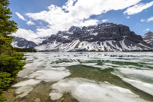 Panoramic View of Wild Goose Island in St. Mary Lake in Glacier National Park, Montana, United States.