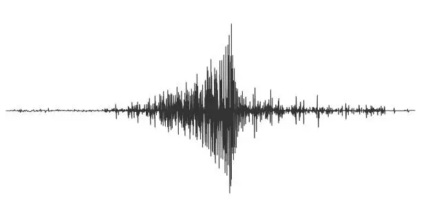 Vector illustration of Earthquake seismograph wave, vector richter scale