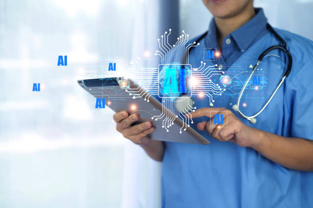 istock Doctor AI, artificial intelligence in modern medical technology and IOT automation. Doctor using AI document management concept. 1479572877