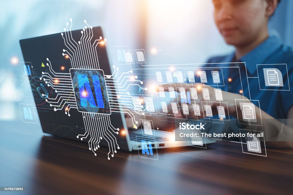 Documente Technology People Using Ai Technology For Documents Management Concept Document ...
