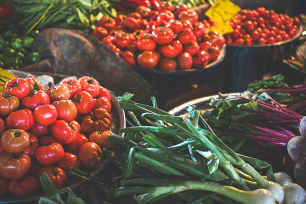 Ripe vegetables at the vegetable fair