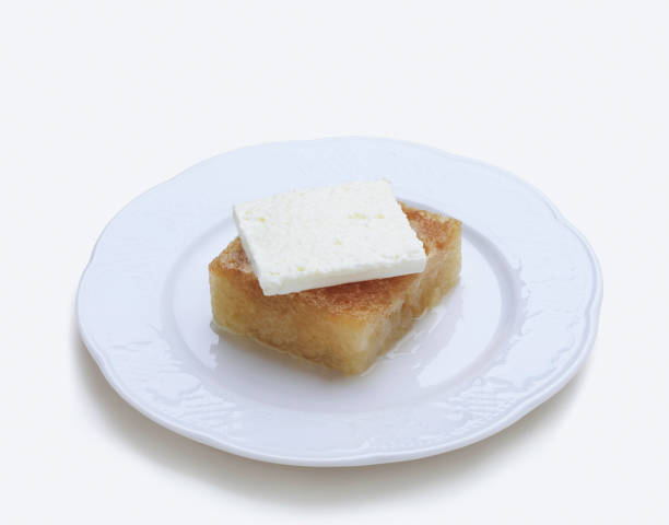 istock Revani dessert with cream on the plate 1479593353