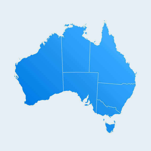オーストラリアのマップ - australia map点のイラスト素材／クリップアート素材／マンガ素材／アイコン素材