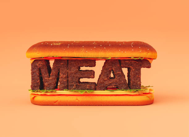 istock 3D render illustration of burger with word meat between buns 1479602158