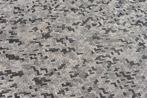 High angle view of pavement texture background.