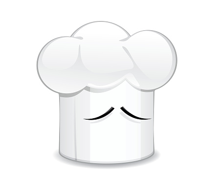 This is a vector illustration of a chef's hat icon.