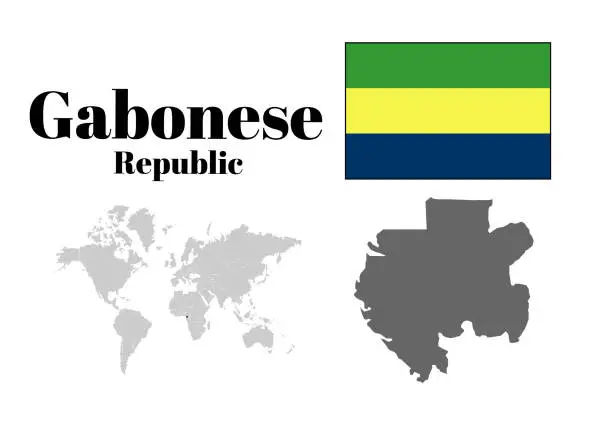 Vector illustration of Gabonese