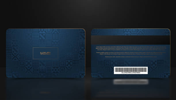 Vector template of membership or loyalty blue gold VIP card with luxury geometric ethno mexican pattern. Card design presentation. Premium member, gift plastic card, folk background Vector template of membership or loyalty blue gold VIP card with luxury geometric ethno mexican pattern. Card design presentation. Premium member, gift plastic card, folk background. hotline background stock illustrations