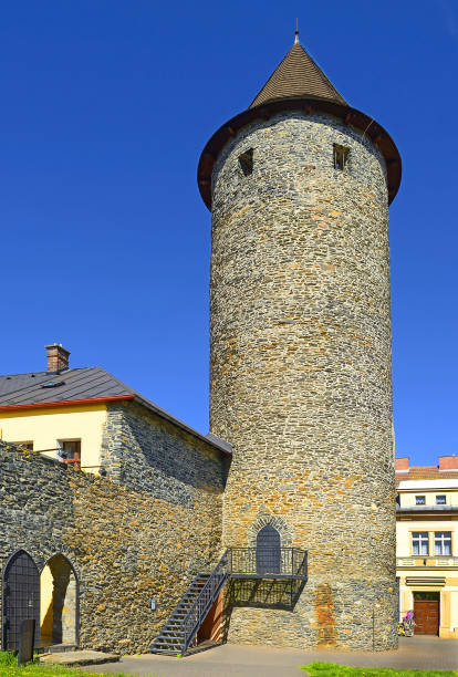 The fortifications of the city is an example of the defense system used in the 13th and 14th centuries. Bohemia, Czech Republic
