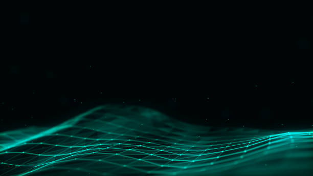 istock Digital technology wave. Dark cyberspace with motion dots and lines. Futuristic digital background. Big data analytics. 3d rendering. 1479634454