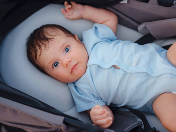 istock Baby in stroller in summer park 1479639007