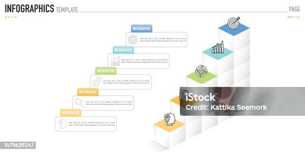 Isometric Step Ladder Powerpoint Stair Ladder Mind Map Isometric Infographic For Business Presentation ...