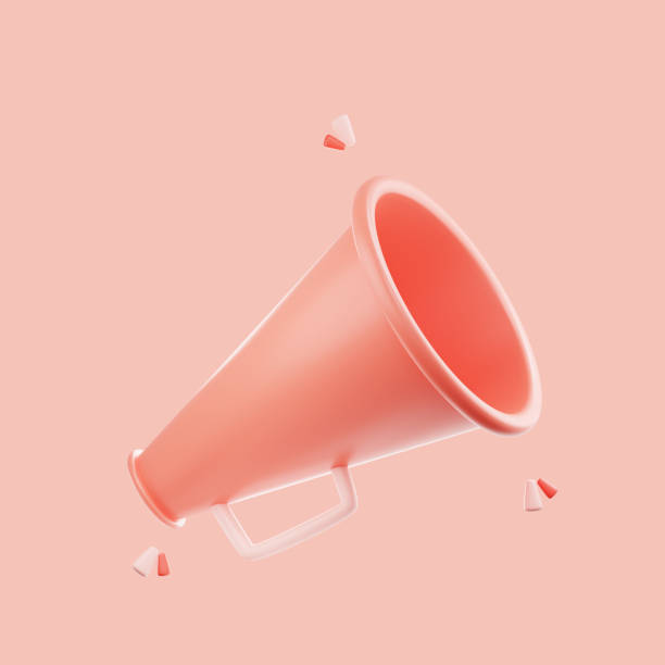 istock 3D render Megaphone speaker or loudspeaker notification. Marketing time concept. 1479641052