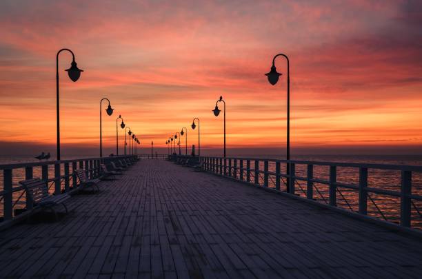 istock Beautiful sunrise over the Polish sea. 1479651835