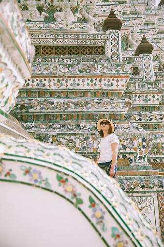 Asian Woman at Wat Arun