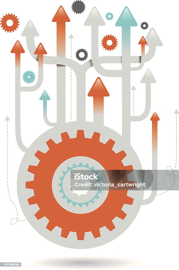 Engrenages et des flèches Illustration - clipart vectoriel de Assistance libre de droits