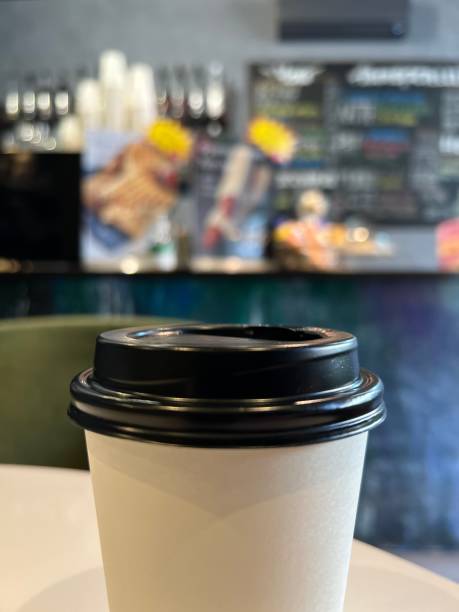 istock Coffee cup on a blurred background. Hot drink. 1479667289