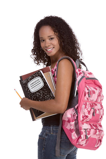 College student young African American woman stock photo