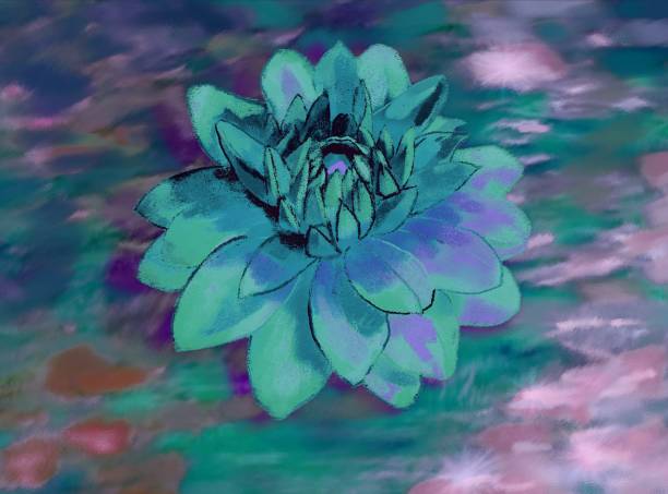 istock Picturesque flower bud in the style of impressionism 1479683936