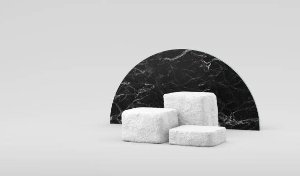 istock abstract stone podium template  - 3D Illustration 1479684388