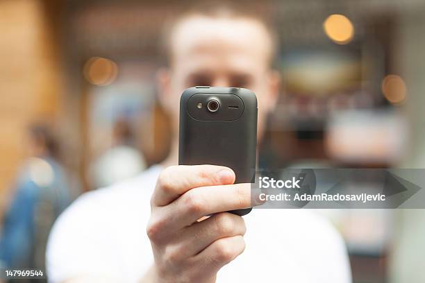 Men Photographing With Mobile Phone Stock Photo - Download Image Now - Adult, Adults Only, Amateur