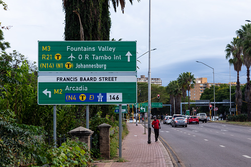 Francis Baard street sign in Pretoria city center