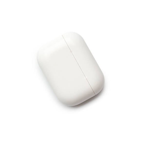 istock Wireless earphones in case isolated on white background 1479725740