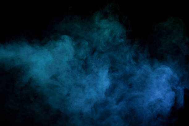 istock Blue and green steam on a black background. 1479726029