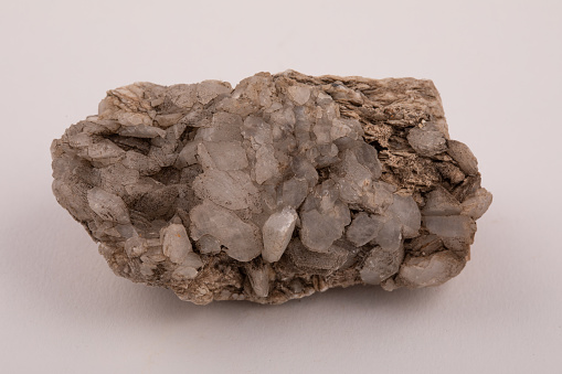 crystaline Barite or Barytes mineral sample- clear or translucent dense mineral collected from the UK