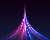 istock Neon color glowing lines background, high-speed light trails effect. 1479730435