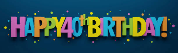 istock 3D render of HAPPY 40th BIRTHDAY! 1479732980