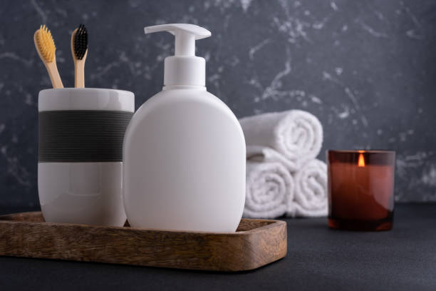 istock White empty shampoo or lotion bottle for mock-up 1479734908