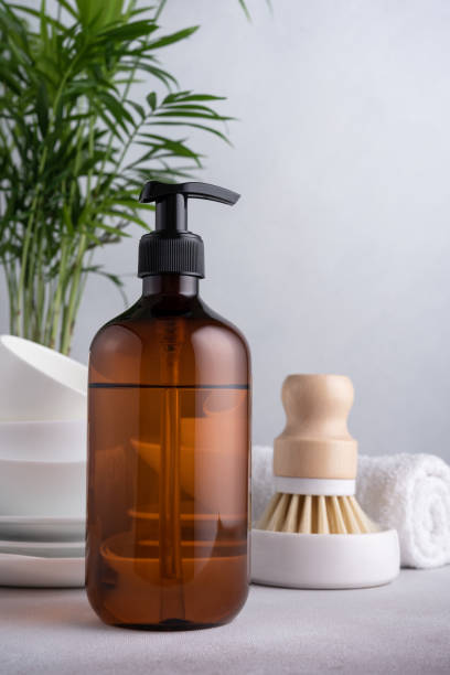 istock Eco-friendly recycled dispenser and dish brush 1479735140